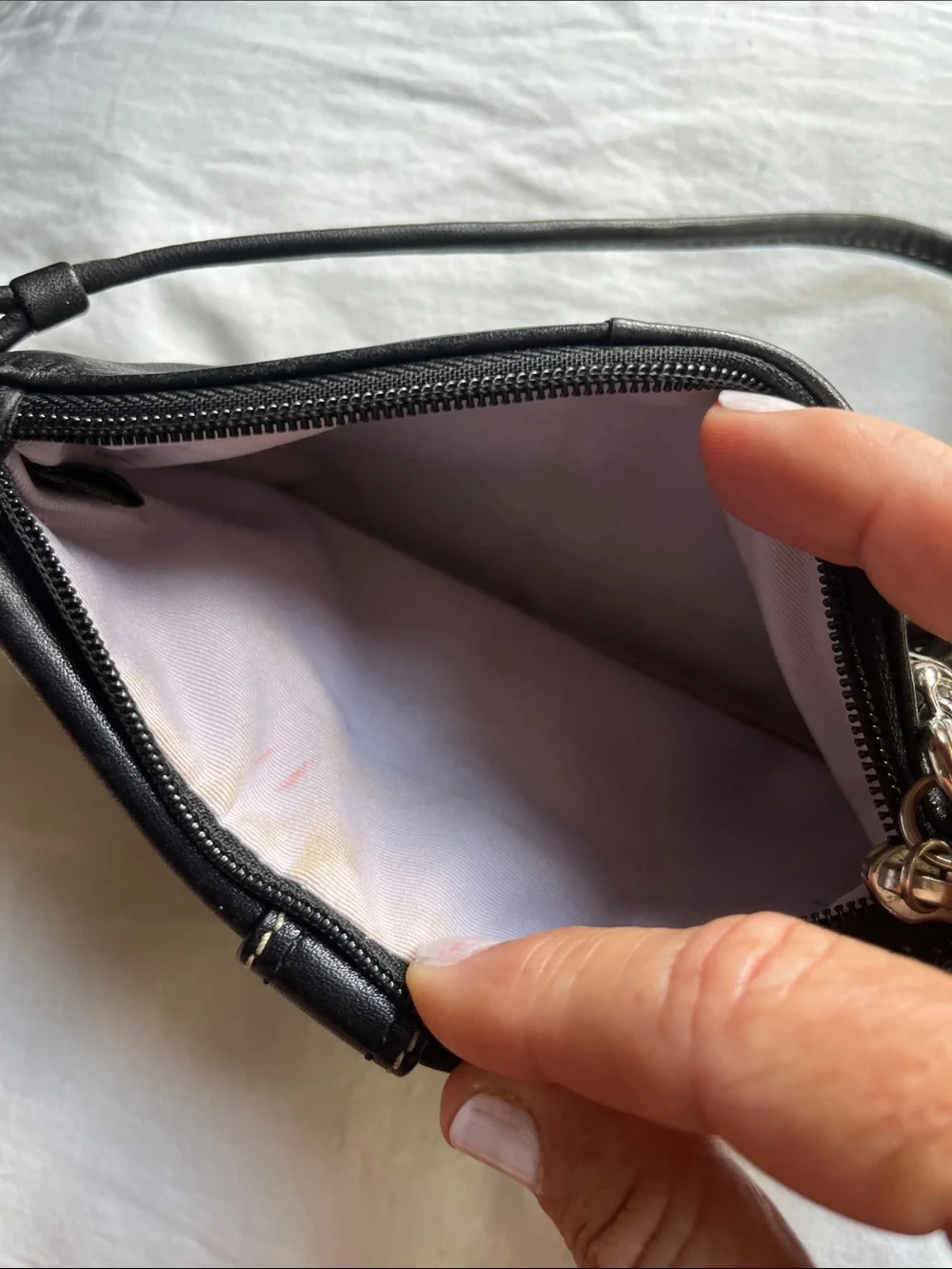 Coach Black Women’s Wristlet Clutch with Contrast Stitching - Picture 5 of 5